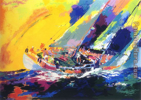 Hawaiian Sailing painting - Leroy Neiman Hawaiian Sailing art painting